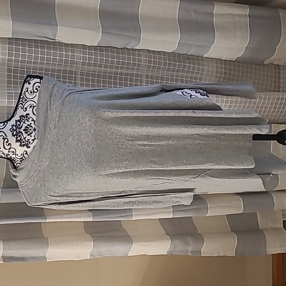 We The Free Side slit gray over sized tunic top sz XS Free People WT291 - Picture 3 of 8